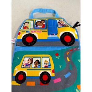 Ms Rachel Tummy Time Activity Bus Soft Book Sensory Play Educational Toy